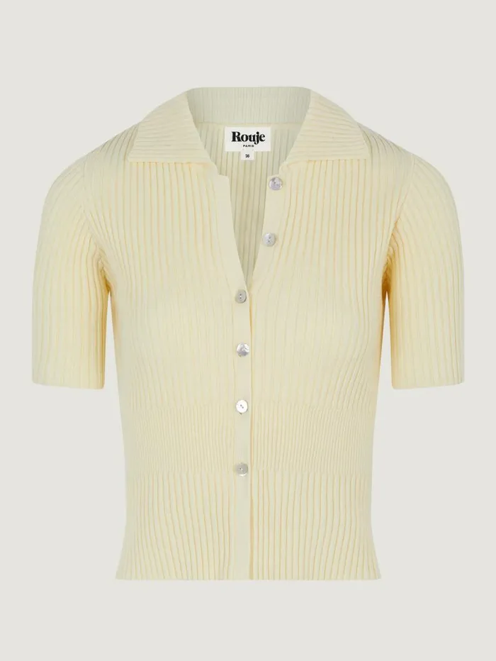 Rouje Tops Women Louisia Cardigan Uni Jaune