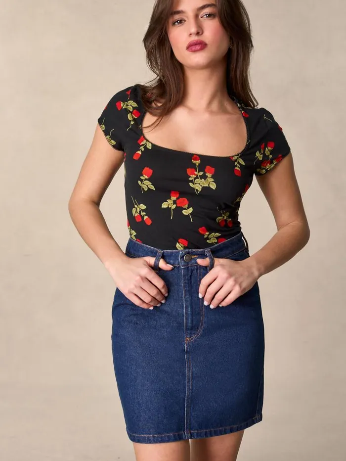 Rouje Tops Women Siam TShirt Jetederoses Noir