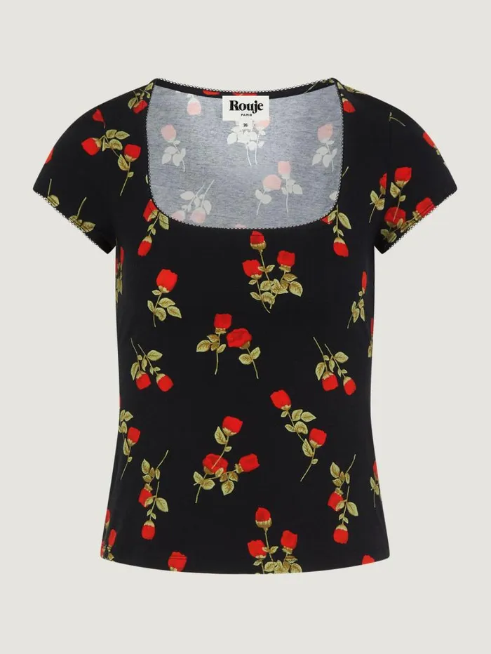 Rouje Tops Women Siam TShirt Jetederoses Noir
