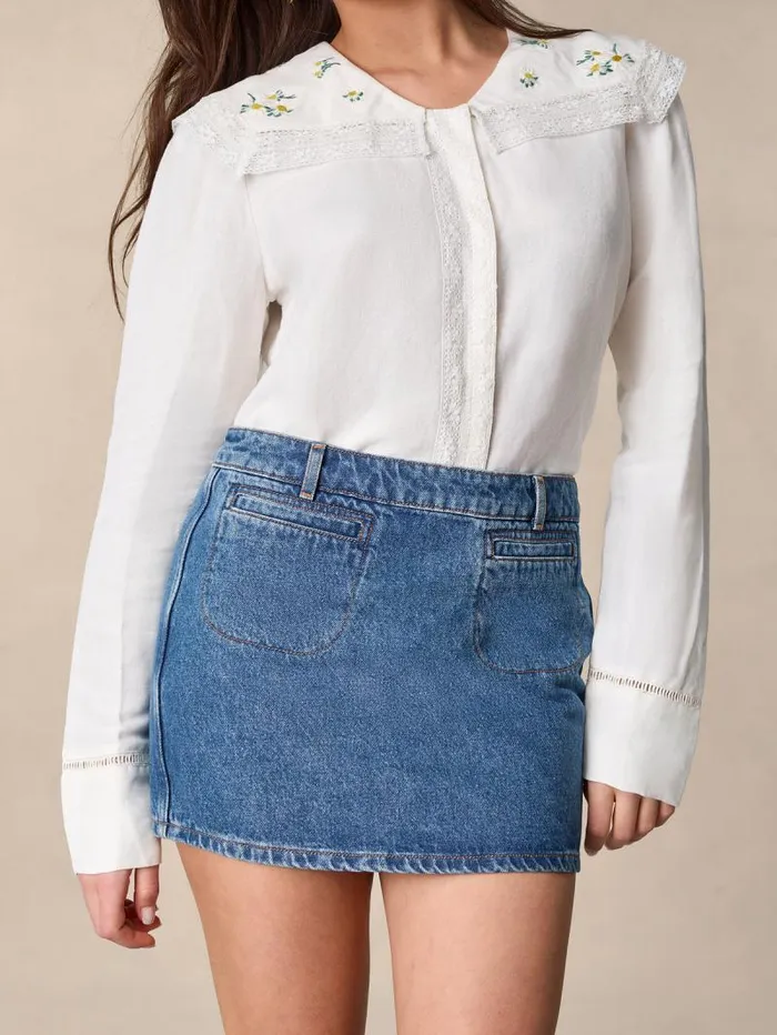 Rouje Tops Women Sigrid Shirt Uni Blanc