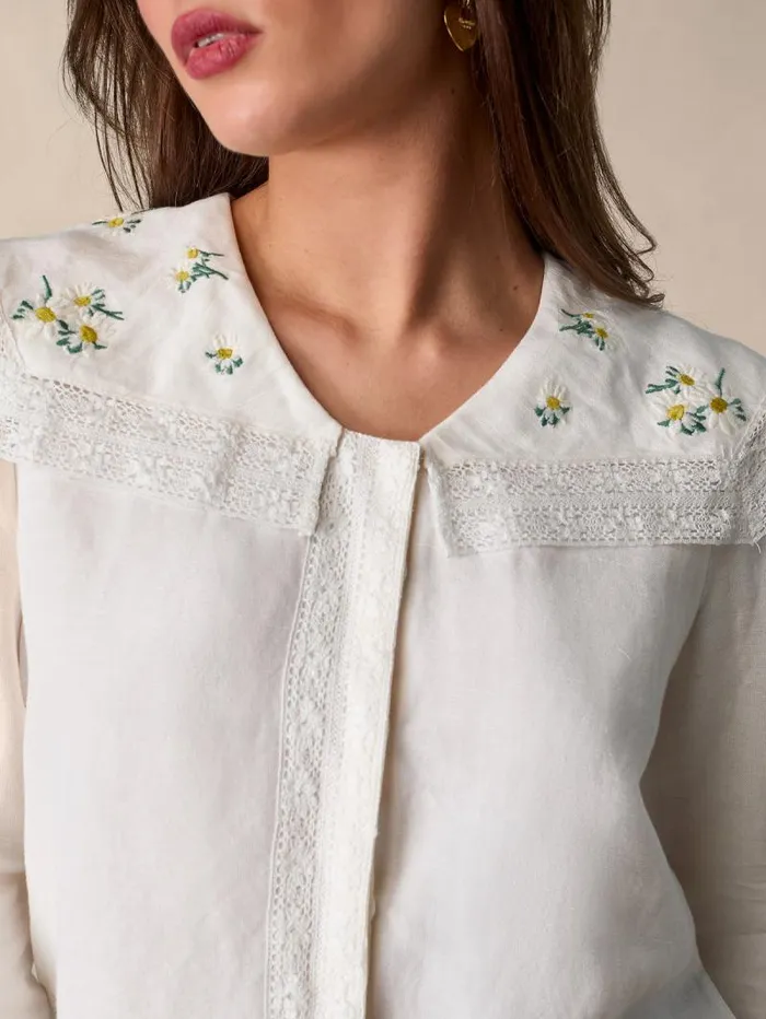 Rouje Tops Women Sigrid Shirt Uni Blanc