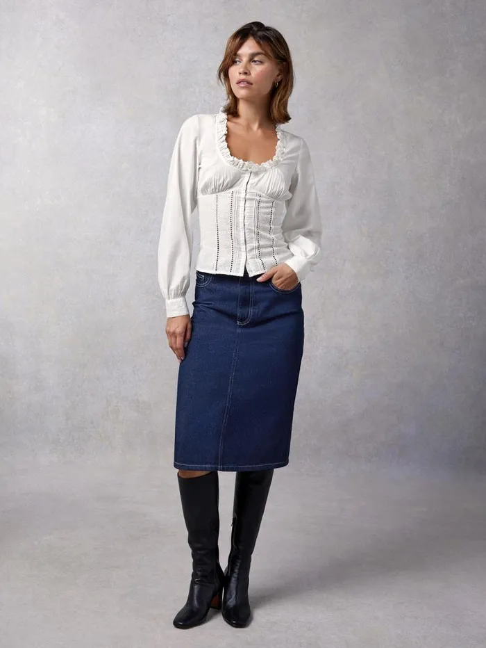 Rouje Tops Women Wendy Shirt Uni Blanc