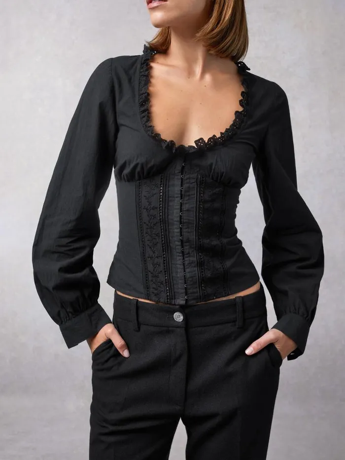 Rouje Tops Women Wendy Shirt Uni Noir