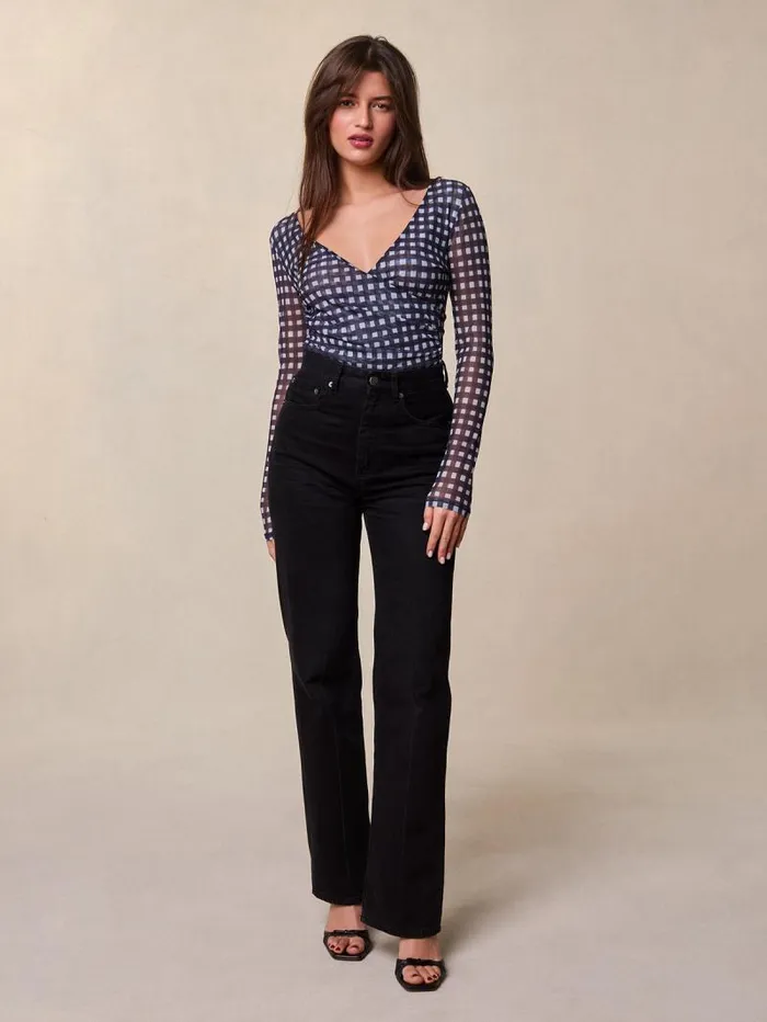 Rouje Tops Women Yura Top Vichyaquarelle Marine
