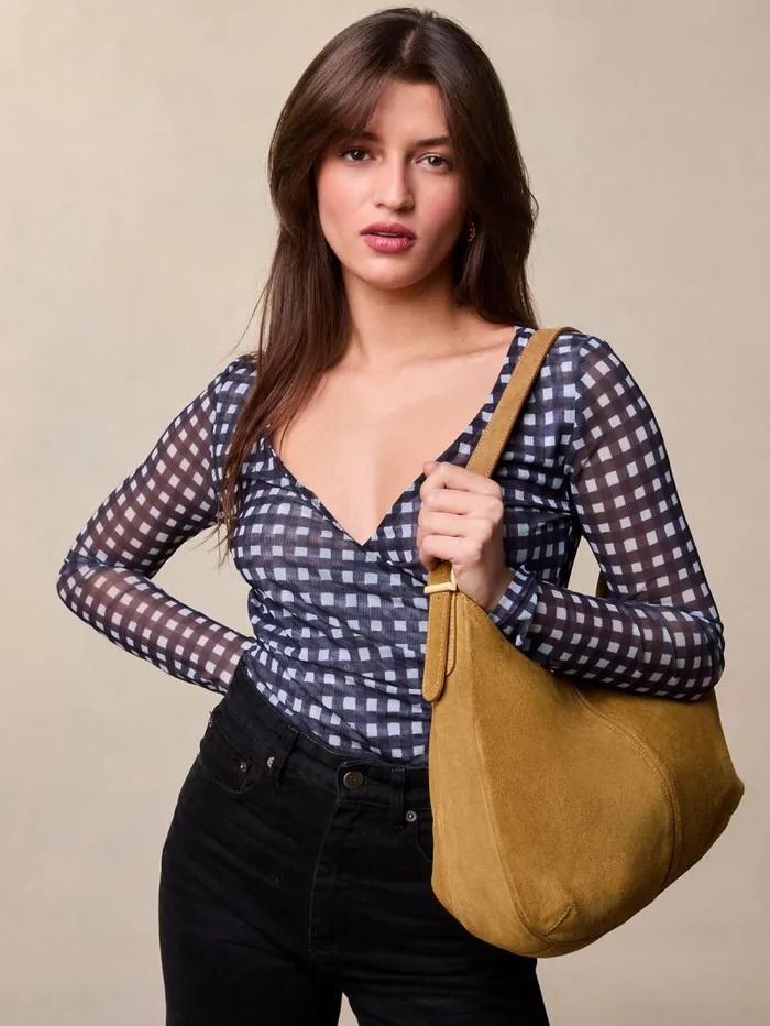 Rouje Tops Women Yura Top Vichyaquarelle Marine