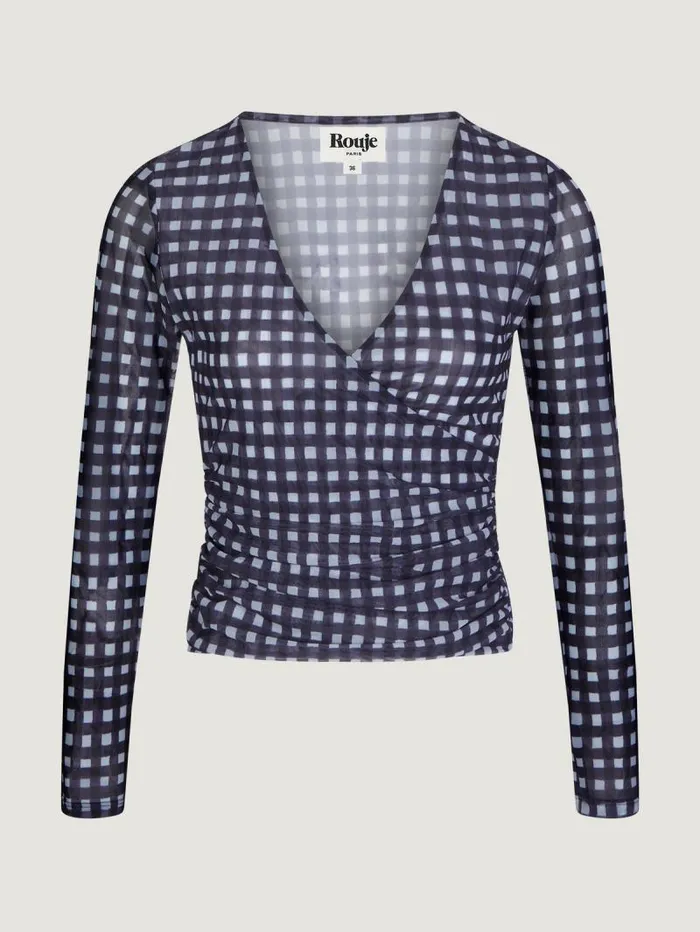 Rouje Tops Women Yura Top Vichyaquarelle Marine