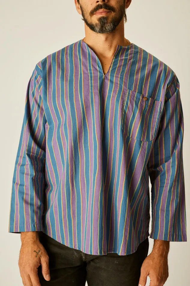 Ryan Shirt Batik Stripe Lavender Men Natalie Martin Ryan Shirt Batik Stripe Lavender Men Natalie Martin