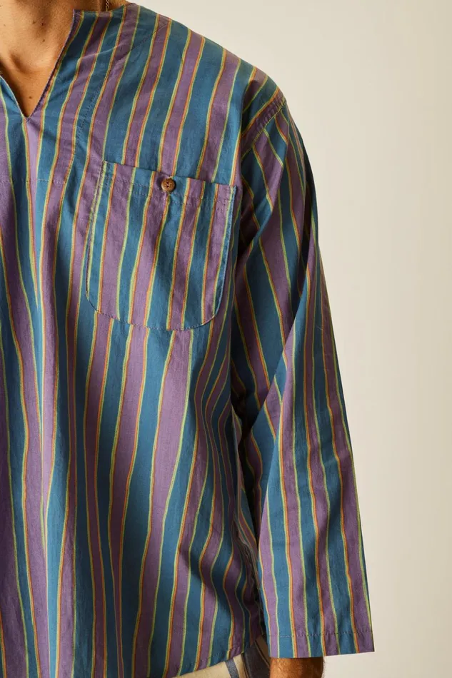 Ryan Shirt Batik Stripe Lavender Men Natalie Martin Ryan Shirt Batik Stripe Lavender Men Natalie Martin