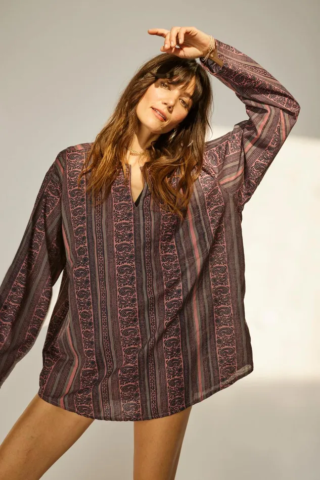 Ryan Shirt Paisley Stripe Heather Men Natalie Martin Ryan Shirt Paisley Stripe Heather Men Natalie Martin