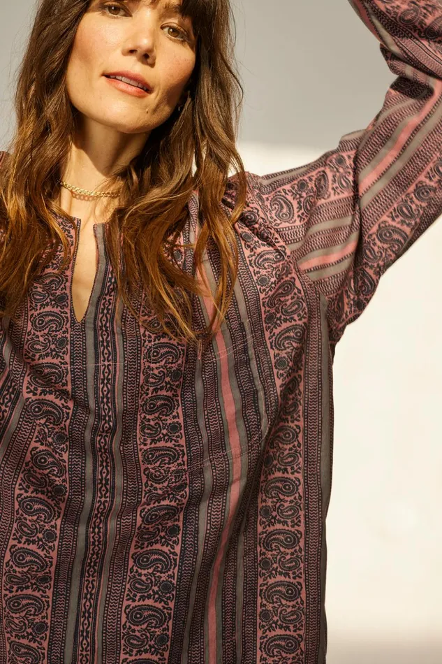 Ryan Shirt Paisley Stripe Heather Men Natalie Martin Ryan Shirt Paisley Stripe Heather Men Natalie Martin