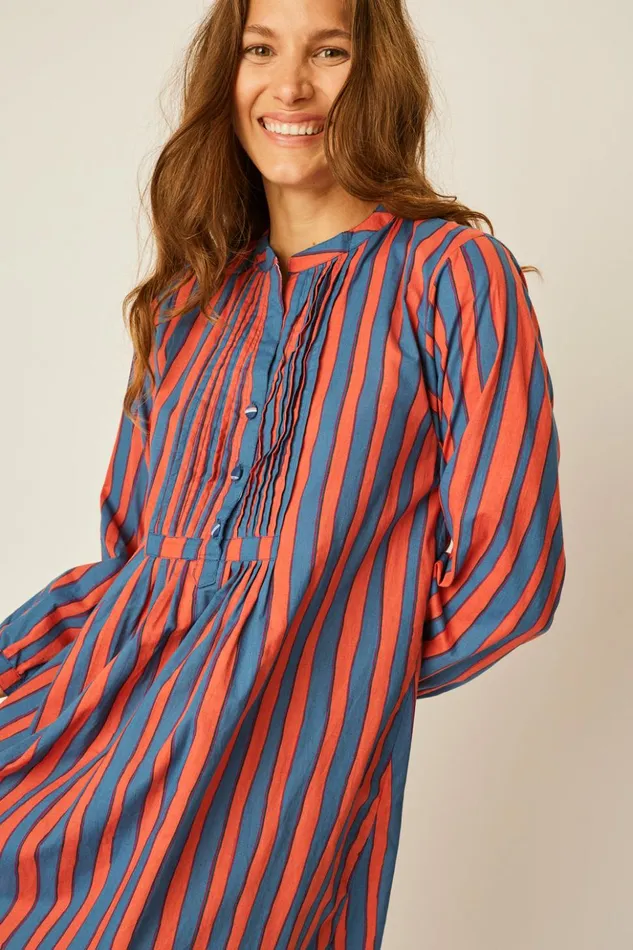 Sammie Maxi Batik Stripe Blood Orange Women Natalie Martin Dresses