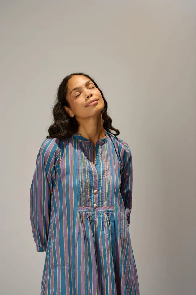 Sammie Maxi Batik Stripe Lavender Women Natalie Martin Dresses