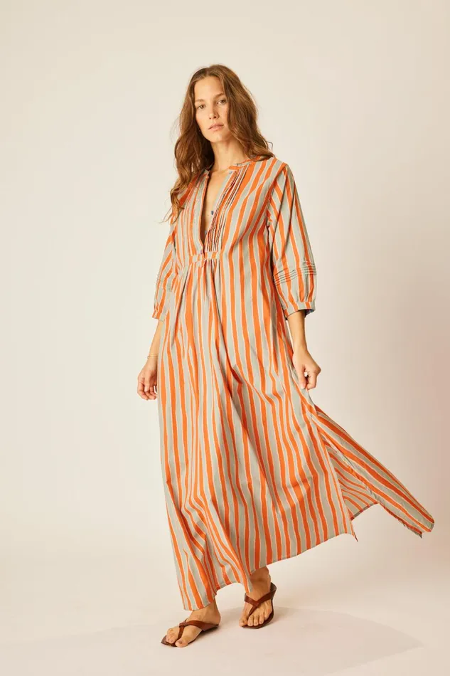 Sammie Maxi Batik Stripe Lavender Women Natalie Martin Dresses