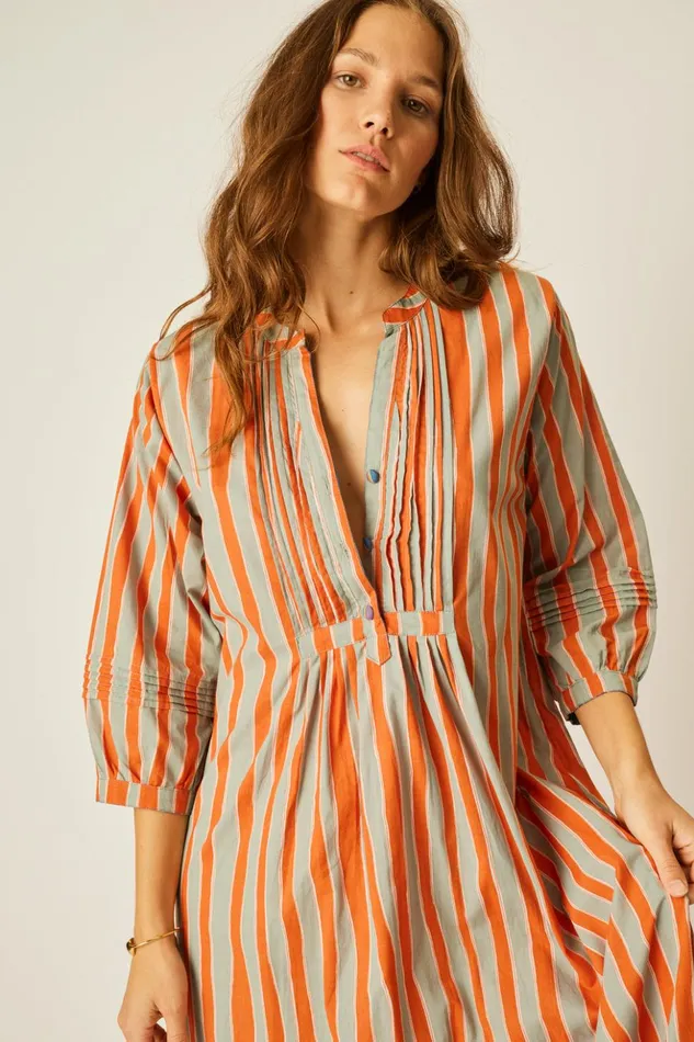 Sammie Maxi Batik Stripe Sage Women Natalie Martin Dresses