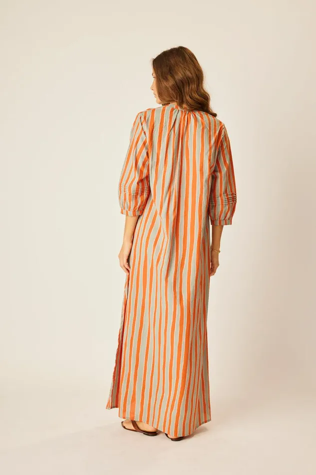 Sammie Maxi Batik Stripe Sage Women Natalie Martin Dresses