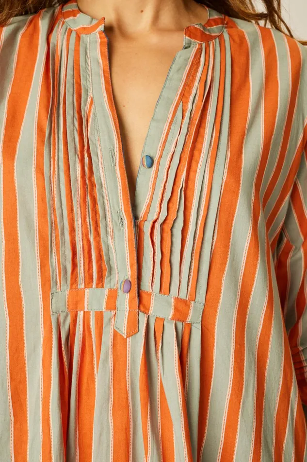 Sammie Maxi Batik Stripe Sage Women Natalie Martin Dresses