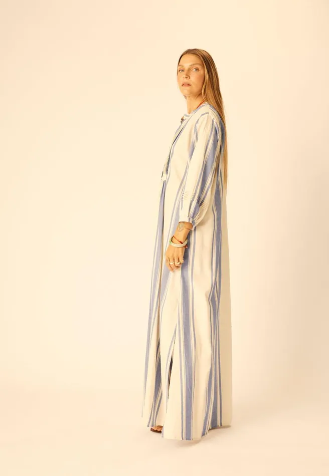 Sammie Maxi French Stripe Blue Women Natalie Martin Dresses