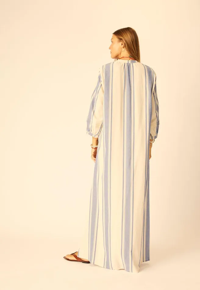Sammie Maxi French Stripe Blue Women Natalie Martin Dresses