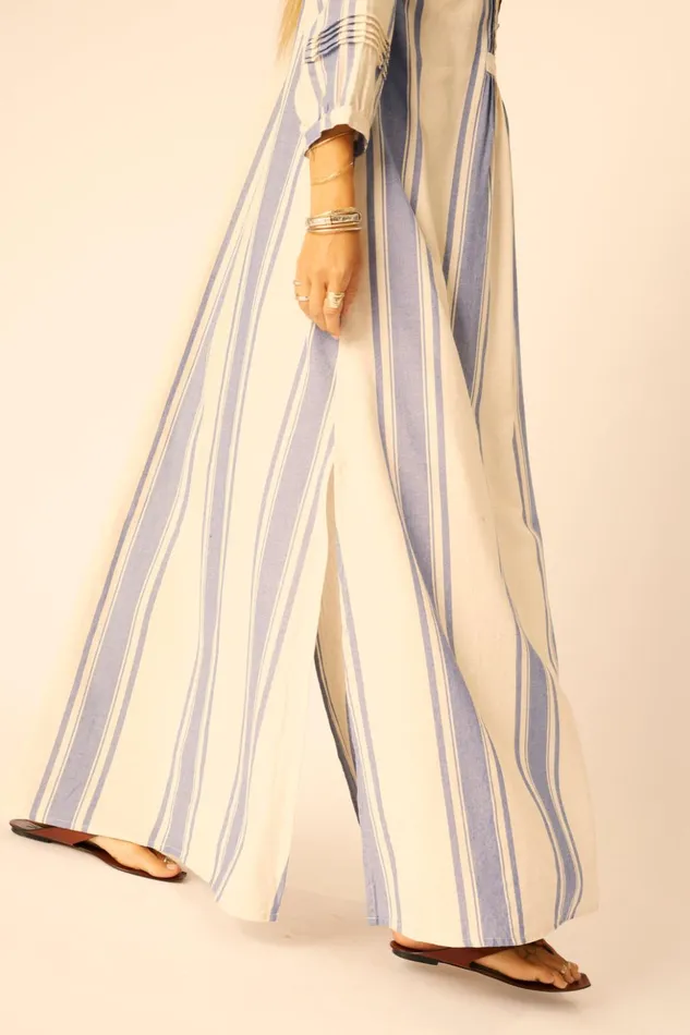 Sammie Maxi French Stripe Blue Women Natalie Martin Dresses