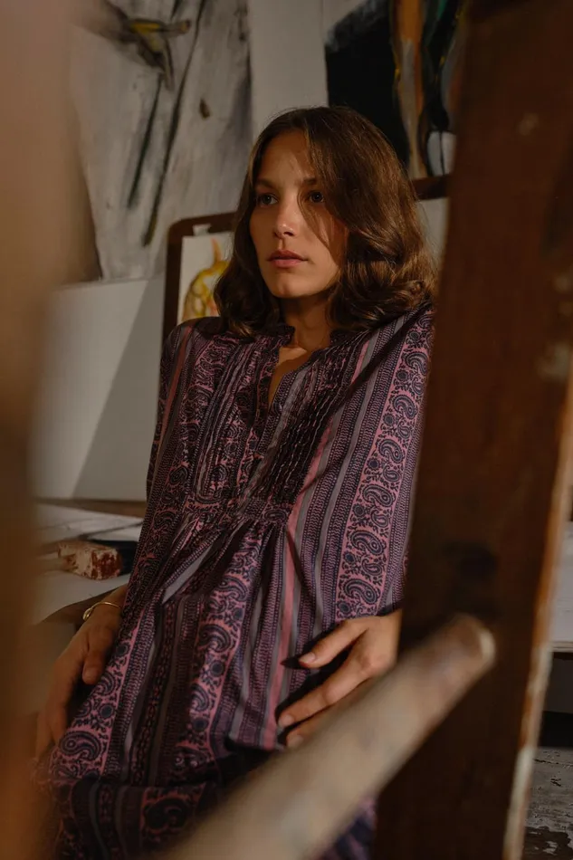 Sammie Maxi Paisley Stripe Heather Women Natalie Martin Dresses