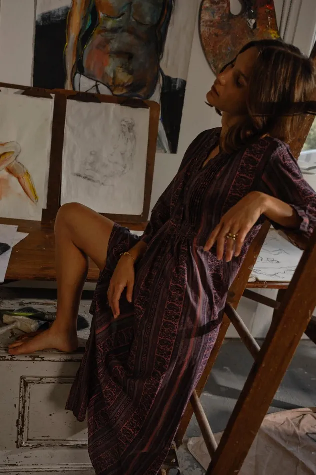 Sammie Maxi Paisley Stripe Heather Women Natalie Martin Dresses