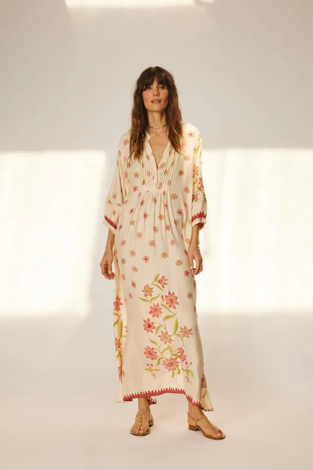Sammie Maxi Starflower Cream Women Natalie Martin Dresses