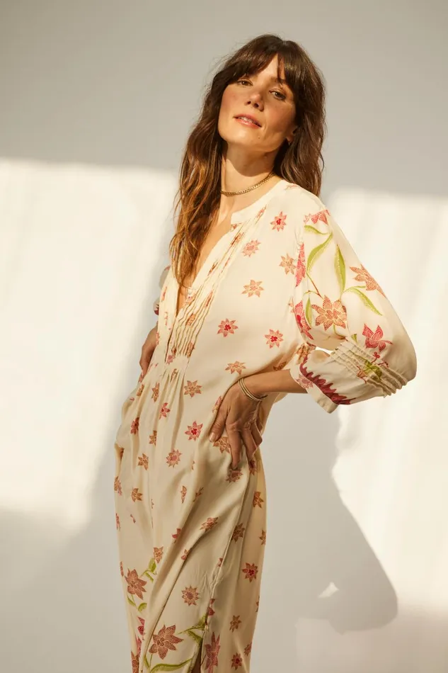 Sammie Maxi Starflower Cream Women Natalie Martin Dresses