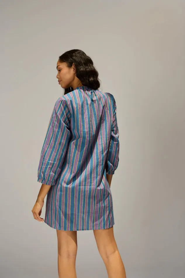 Sammie Short Dress Batik Stripe Lavender Women Natalie Martin Dresses