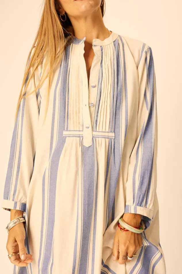 Sammie Short Dress French Stripe Blue Women Natalie Martin Dresses