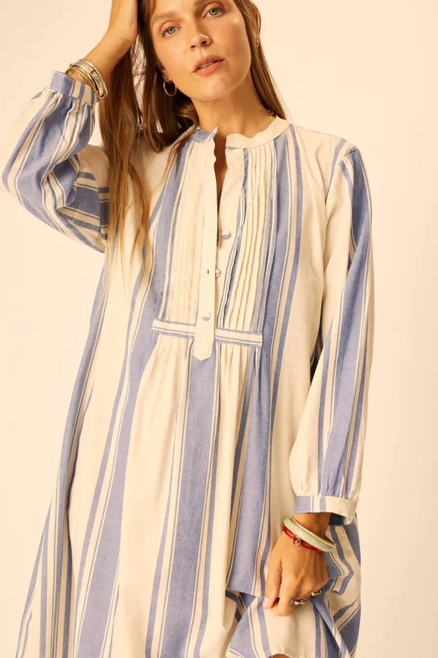 Sammie Short Dress French Stripe Blue Women Natalie Martin Dresses