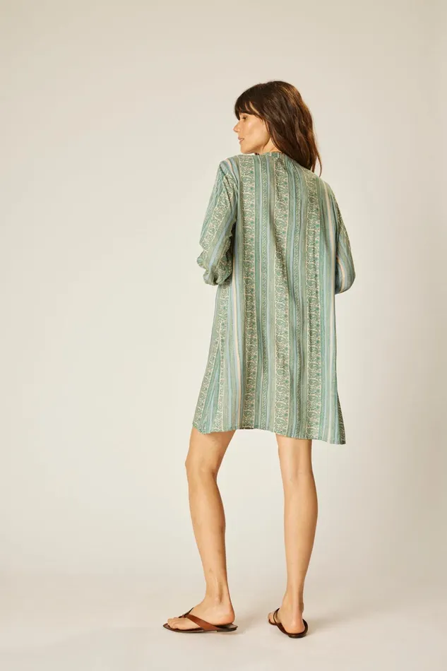 Sammie Short Dress Paisley Stripe Pool Women Natalie Martin Dresses