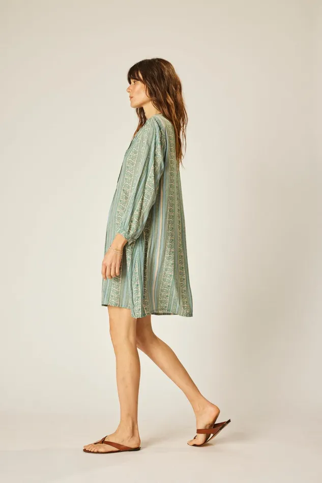 Sammie Short Dress Paisley Stripe Pool Women Natalie Martin Dresses