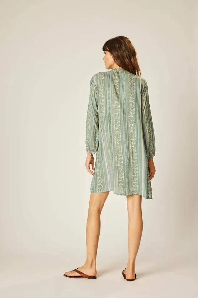 Sammie Short Dress Paisley Stripe Pool Women Natalie Martin Dresses