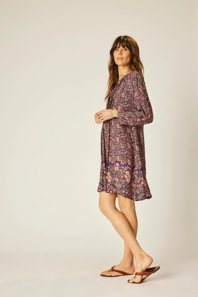 Sammie Short Dress Petite Fleur Aubergine Women Natalie Martin Dresses