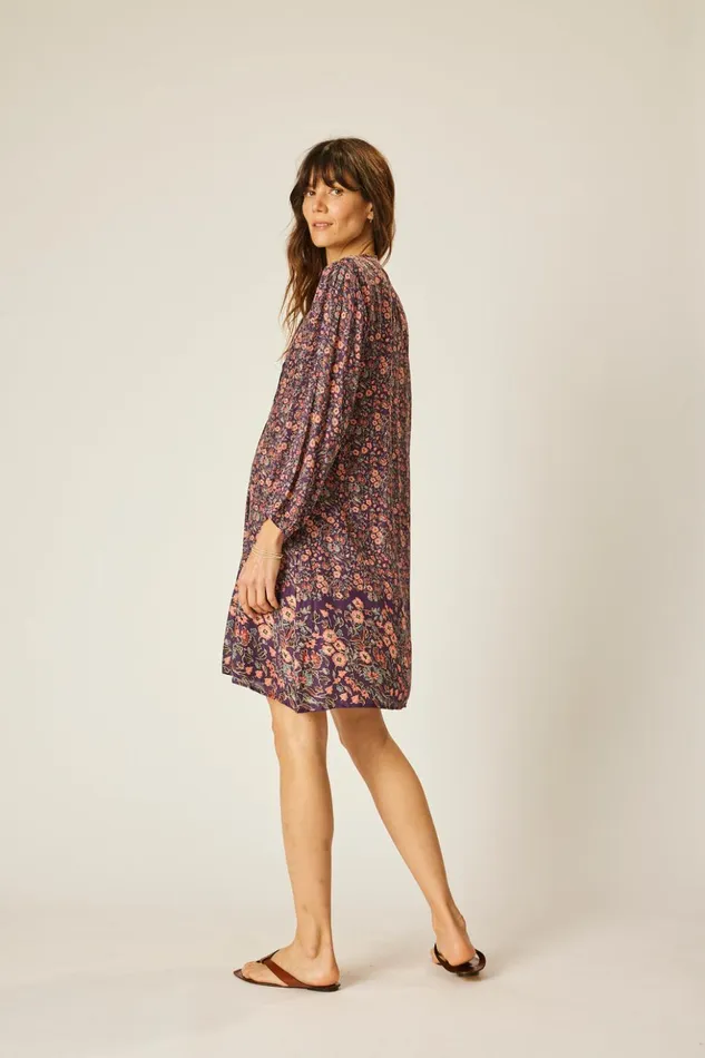 Sammie Short Dress Petite Fleur Aubergine Women Natalie Martin Dresses