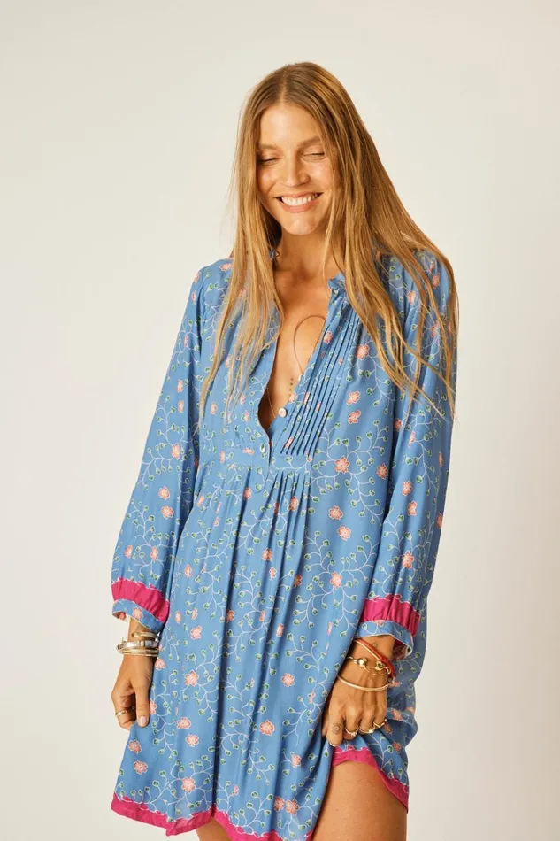 Sammie Short Dress Pinwheel Denim Women Natalie Martin Dresses