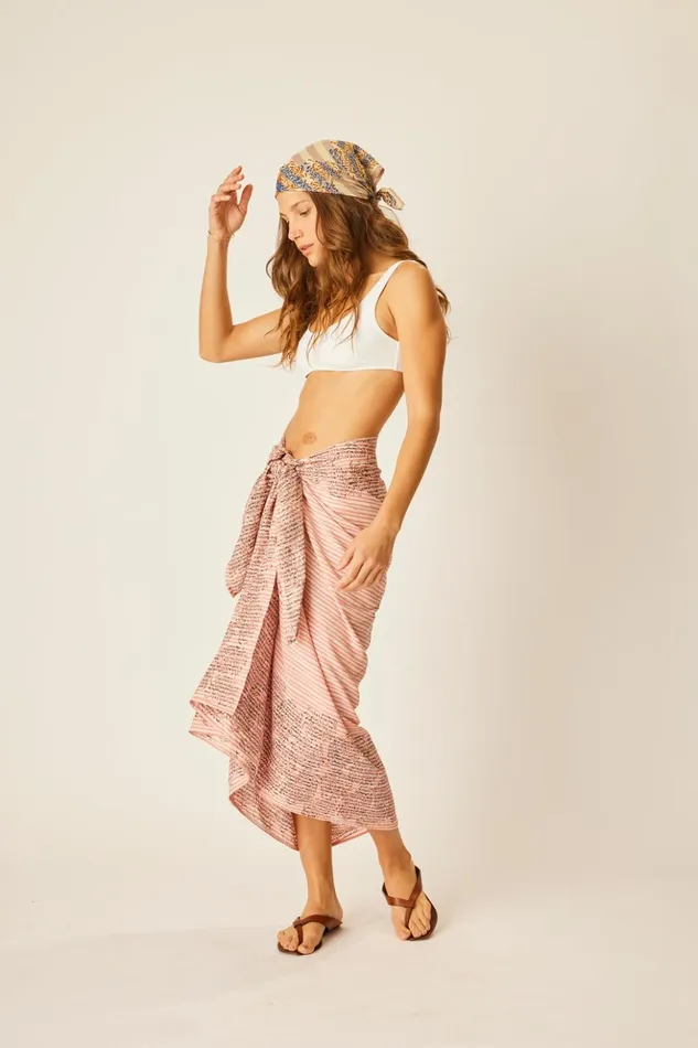 Sarong Batik Chrysanthemum Clay Women Natalie Martin Bottoms