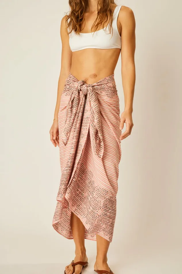 Sarong Batik Chrysanthemum Clay Women Natalie Martin Bottoms