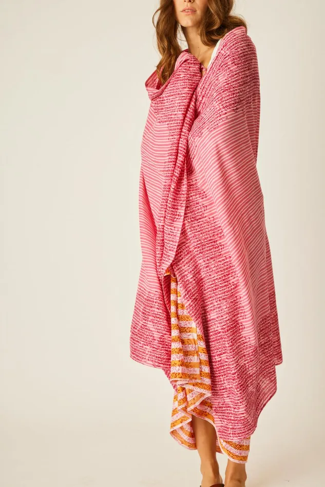 Sarong Batik Chrysanthemum Fuchsia Women Natalie Martin Coverups