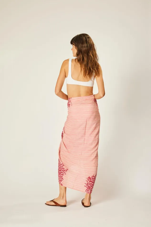Sarong Batik Coral Fuchsia Women Natalie Martin Bottoms