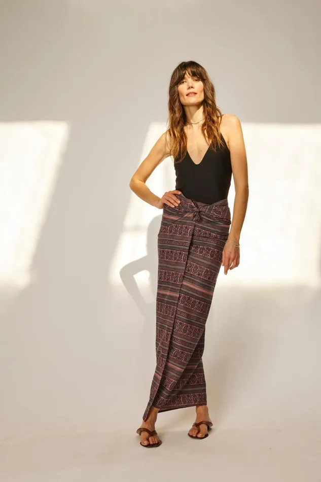 Sarong Paisley Stripe Heather Women Natalie Martin Bottoms Sarong Paisley Stripe Heather Women Natalie Martin Bottoms