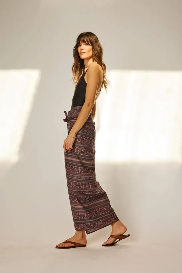 Sarong Paisley Stripe Heather Women Natalie Martin Bottoms Sarong Paisley Stripe Heather Women Natalie Martin Bottoms