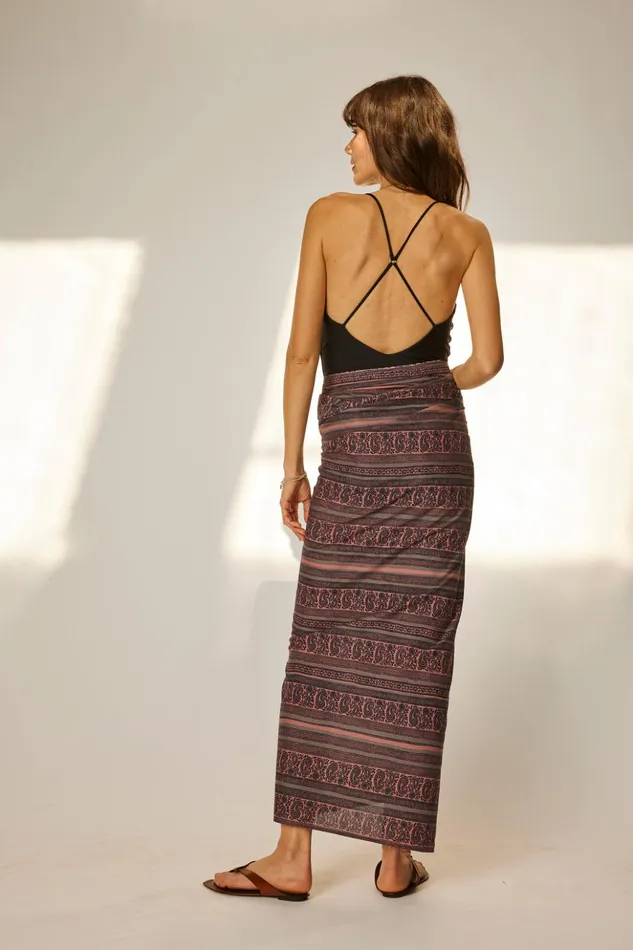 Sarong Paisley Stripe Heather Women Natalie Martin Bottoms Sarong Paisley Stripe Heather Women Natalie Martin Bottoms