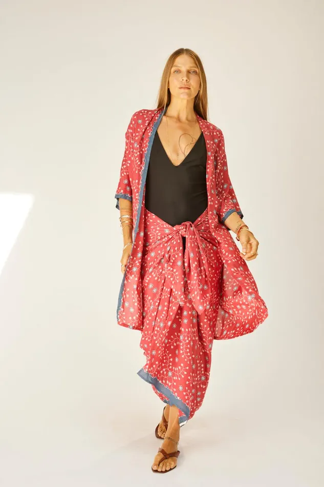 Sarong Pinwheel Barn Red Women Natalie Martin Coverups Sarong Pinwheel Barn Red Women Natalie Martin Coverups