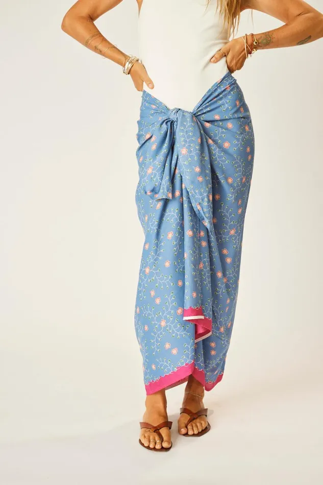 Sarong Pinwheel Denim Women Natalie Martin Bottoms