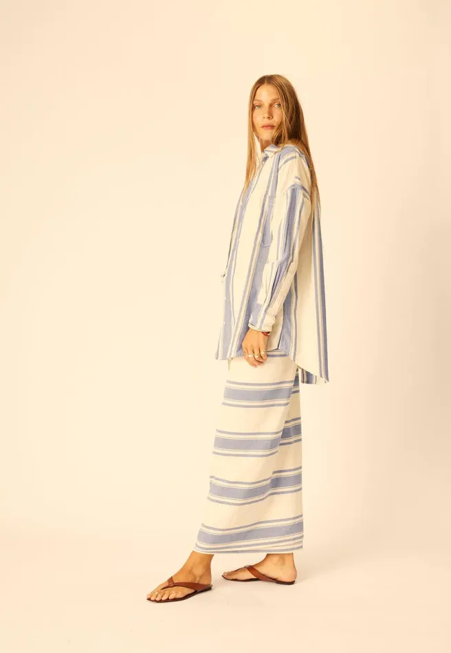 SarongScarf French Stripe Blue Women Natalie Martin Bottoms