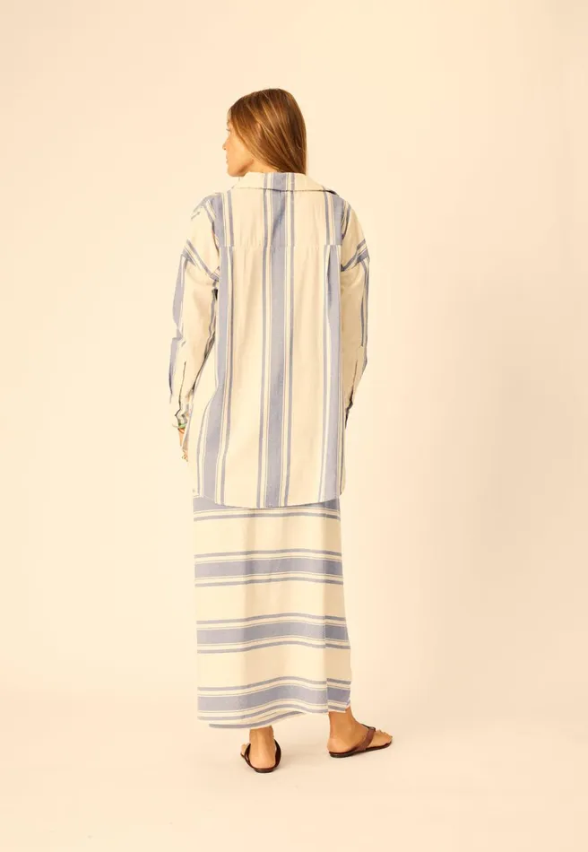 SarongScarf French Stripe Blue Women Natalie Martin Bottoms