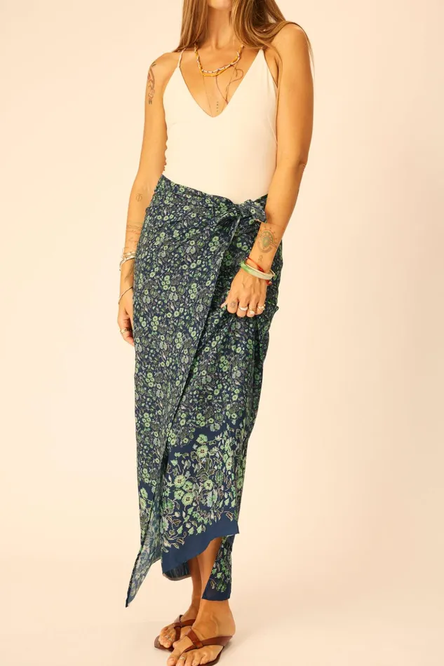 SarongScarf Petite Fleur Marine Women Natalie Martin Bottoms