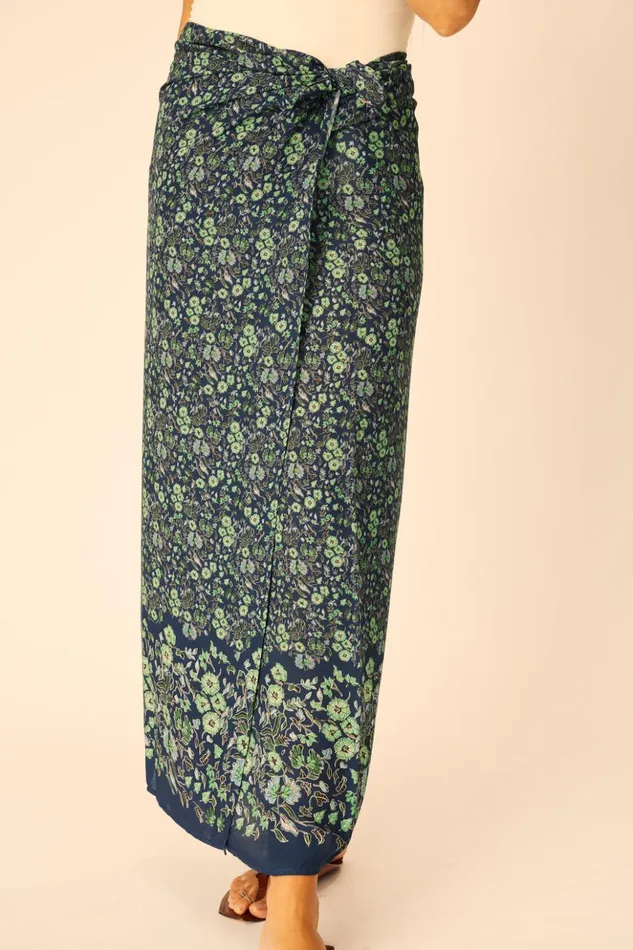 SarongScarf Petite Fleur Marine Women Natalie Martin Bottoms