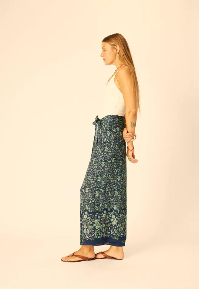 SarongScarf Petite Fleur Marine Women Natalie Martin Bottoms